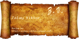 Zalay Viktor névjegykártya